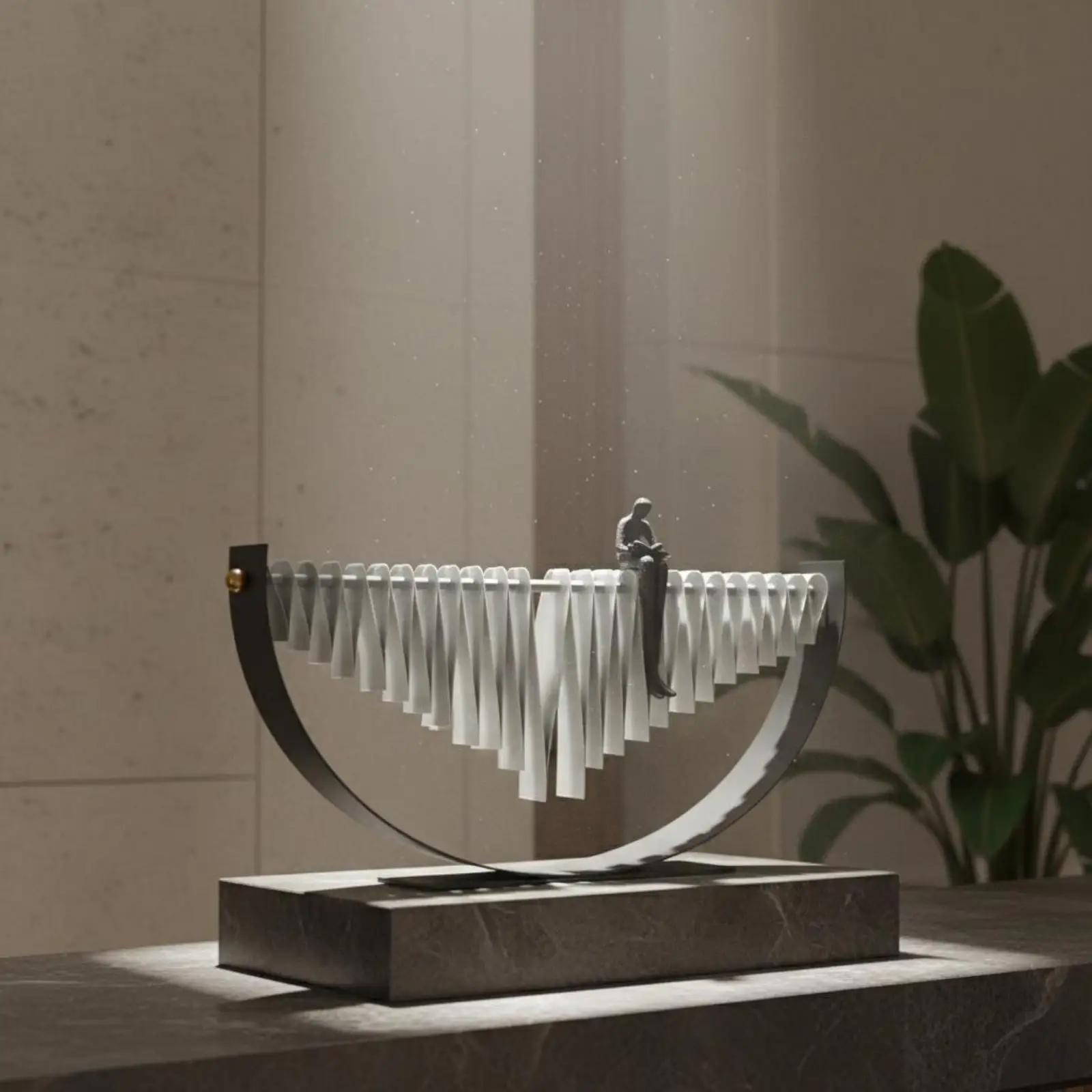 Estatua decorativa de hierro artesanal – Diseño lujo ligero