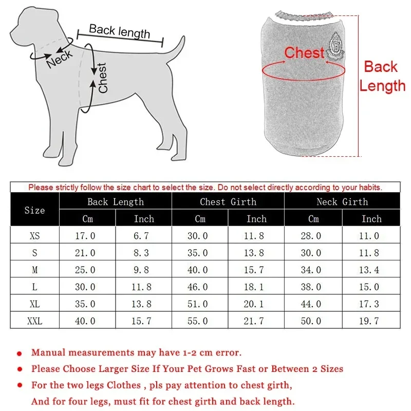 Chaleco rojo para perro pequeño modelo universitario