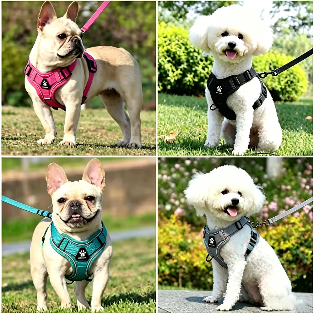 Arnés para perros pequeños con correa, Bulldog Francés, Pug y Pitbull - imagen 5