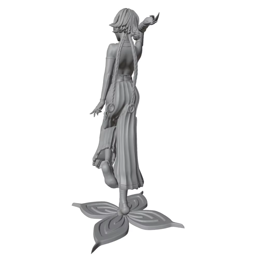 Figura de anime GK impresa en 3D gris, sin montar ni pintar - imagen 2