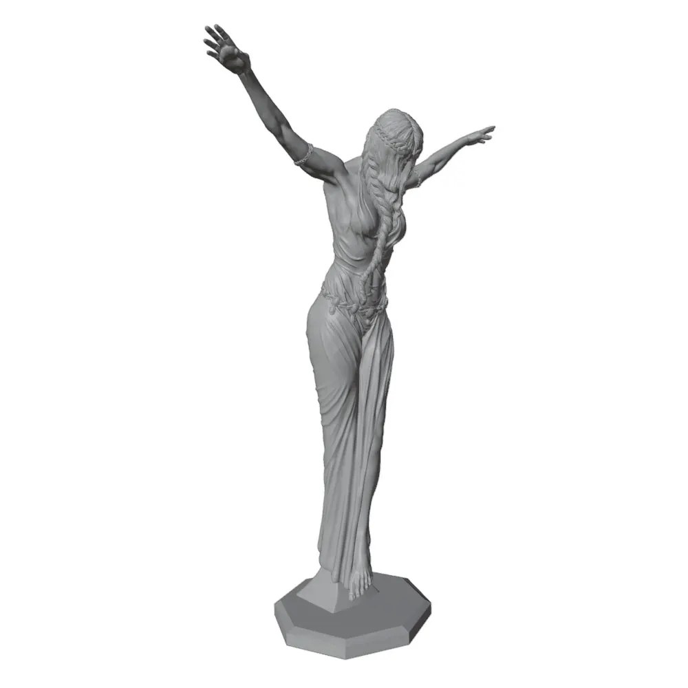 Miniatura de resina gris de 75 mm