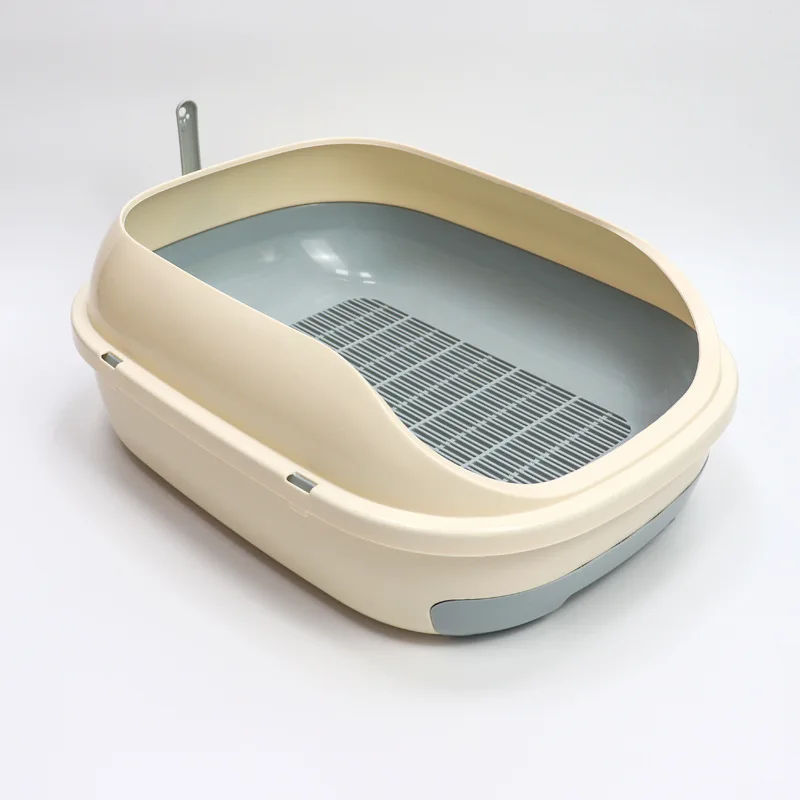 Caja de arena para gatos doble capa cajón de pino antisalpicaduras - imagen 2