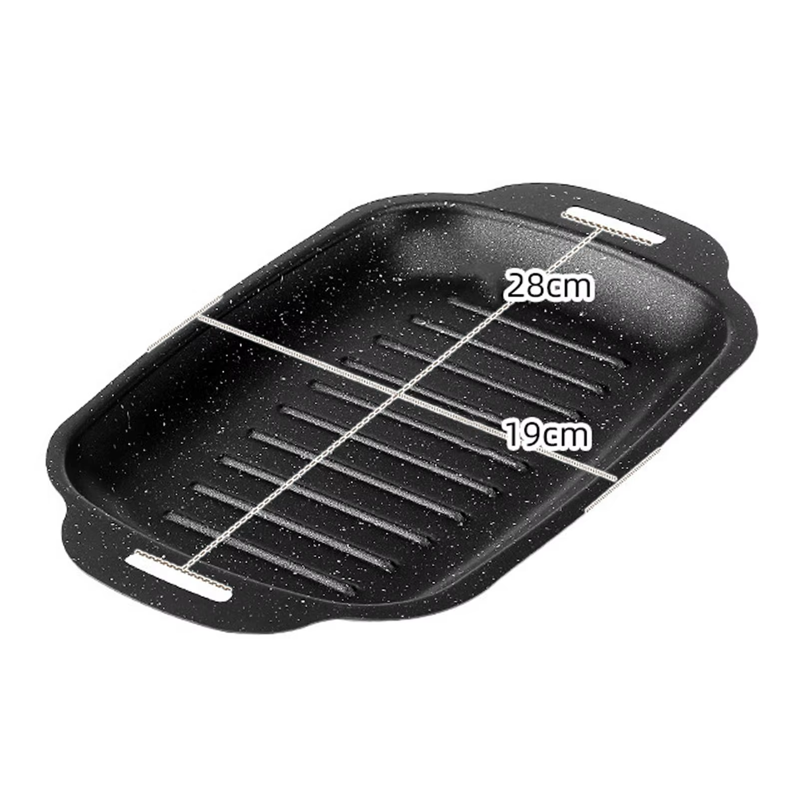 Plancha rectangular antiadherente con asa para camping y hogar - imagen 4