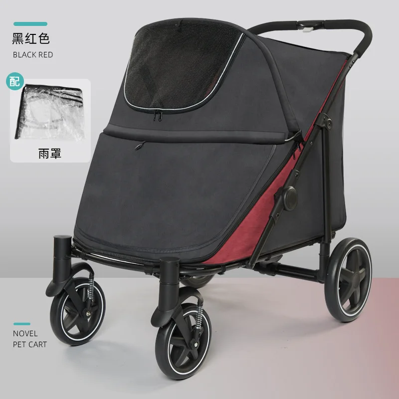 Carrito de paseo con ruedas para perros y gatos medianos y grandes - imagen 4
