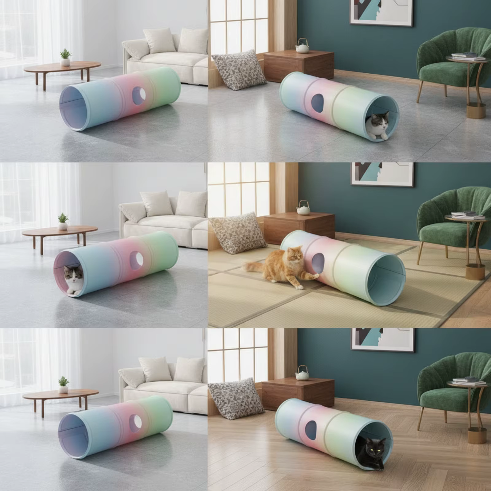 Alfombra de enfriamiento impermeable para gato con abertura lateral - imagen 5