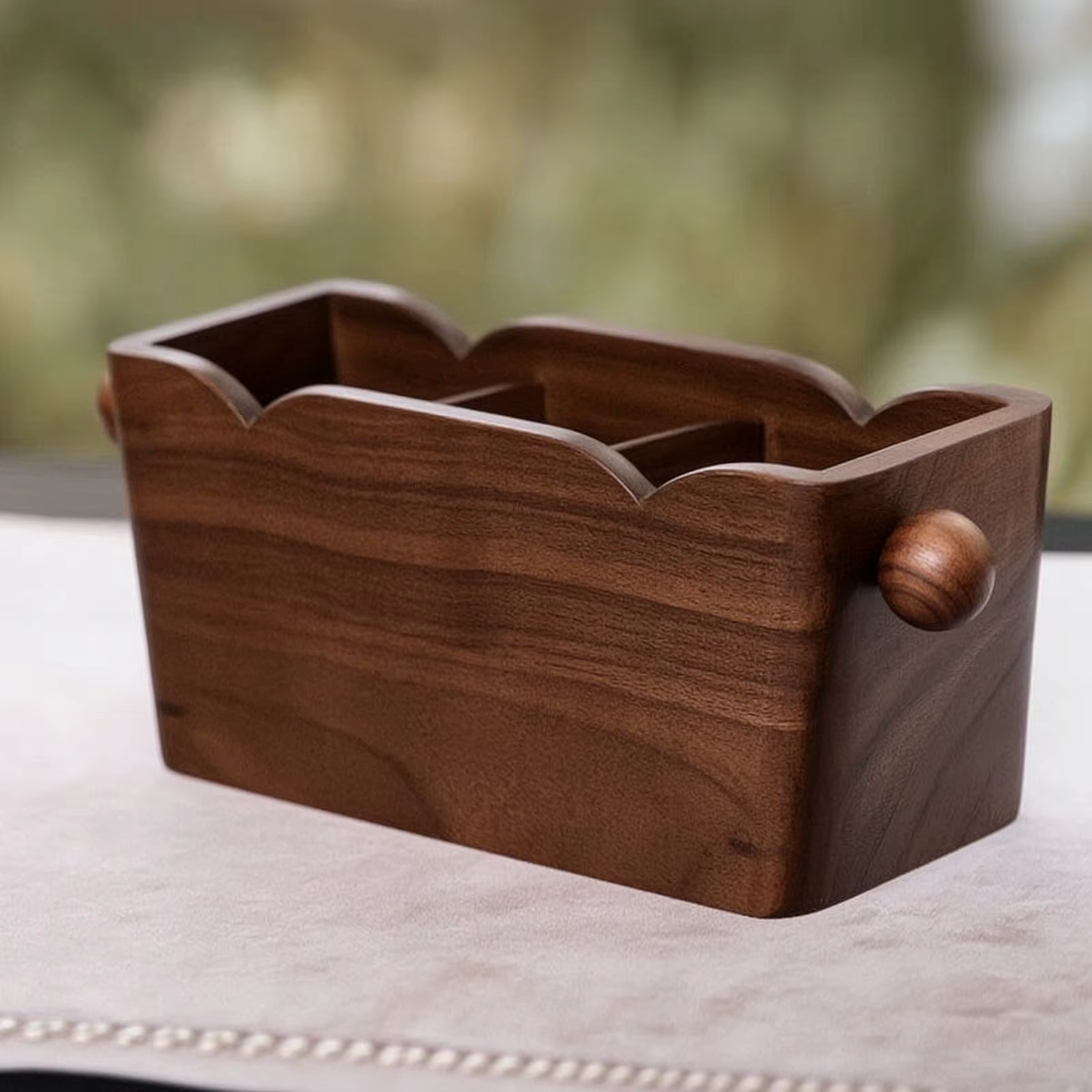 Organizador de Madera para Escritorio – Cajón Compacto con Compartimentos - imagen 2