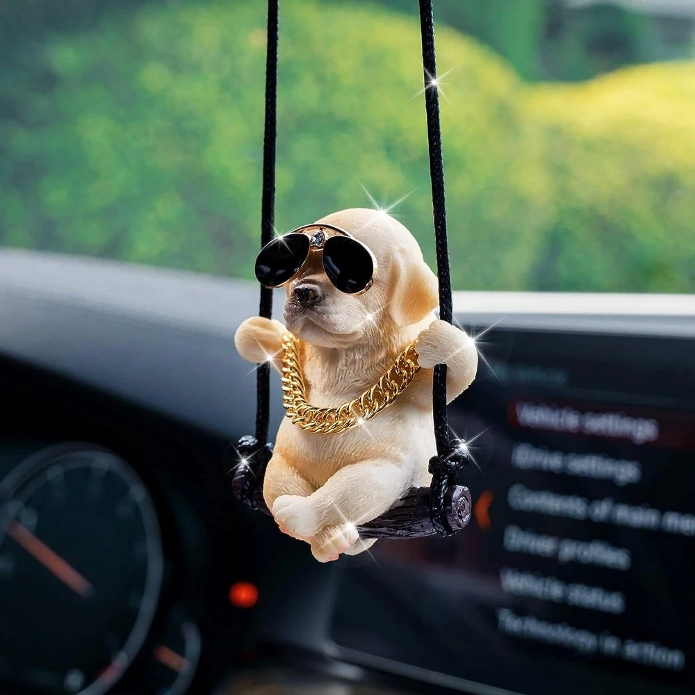 Adorno retrovisor Labrador y Golden Retriever para coche - imagen 5