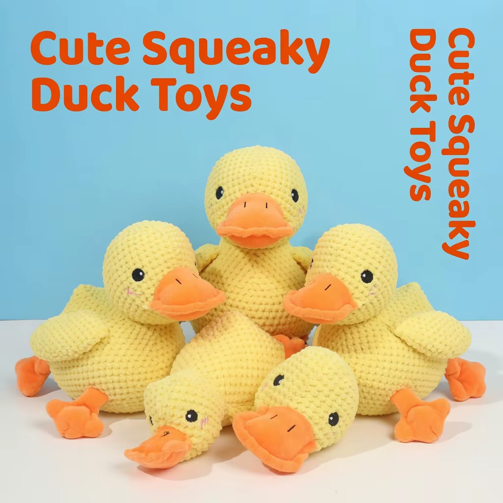 Juguete de peluche patito para perros y gatos, resistente a mordiscos - imagen 5