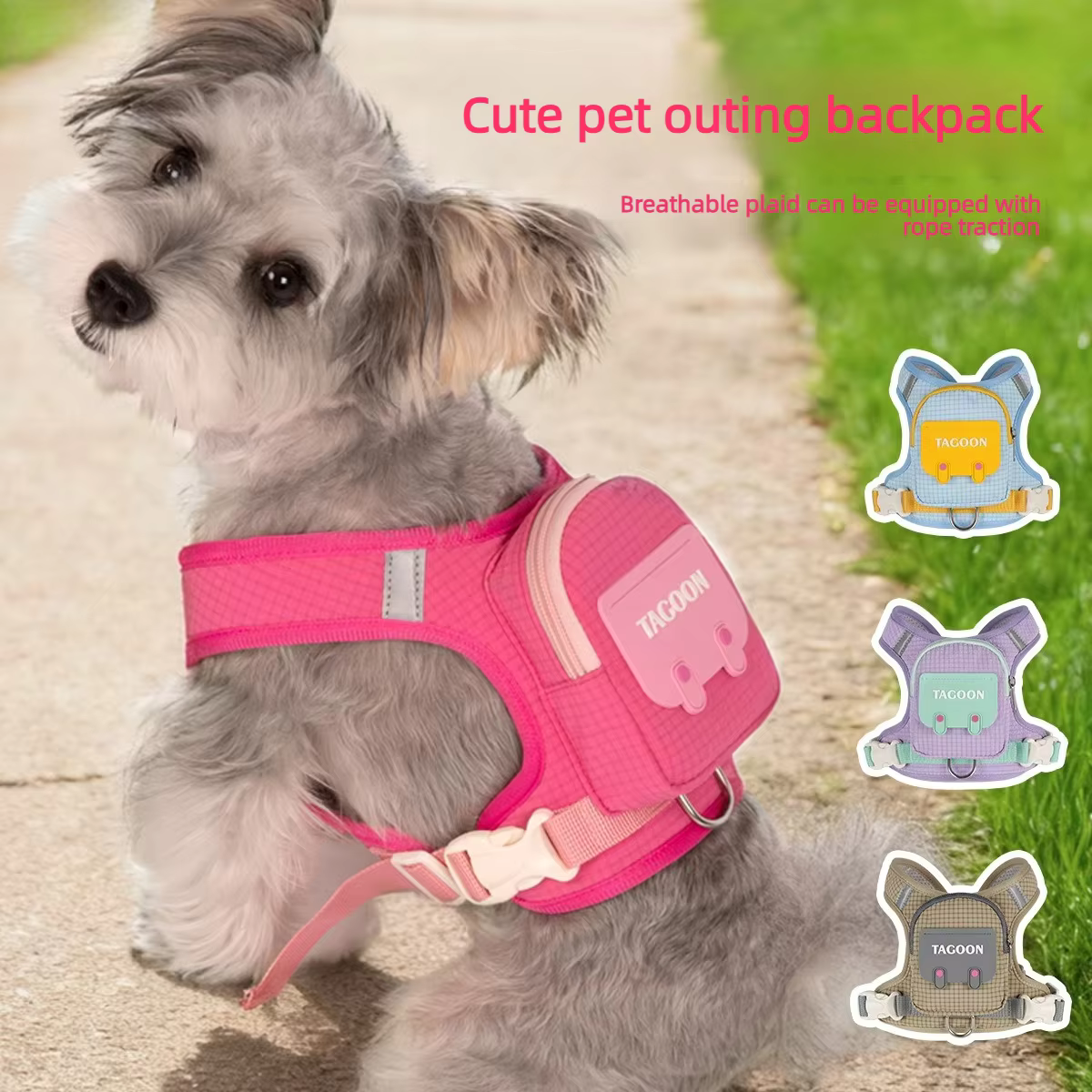 Mochila arnés chaleco ajustable para perros pequeños y medianos - imagen 3