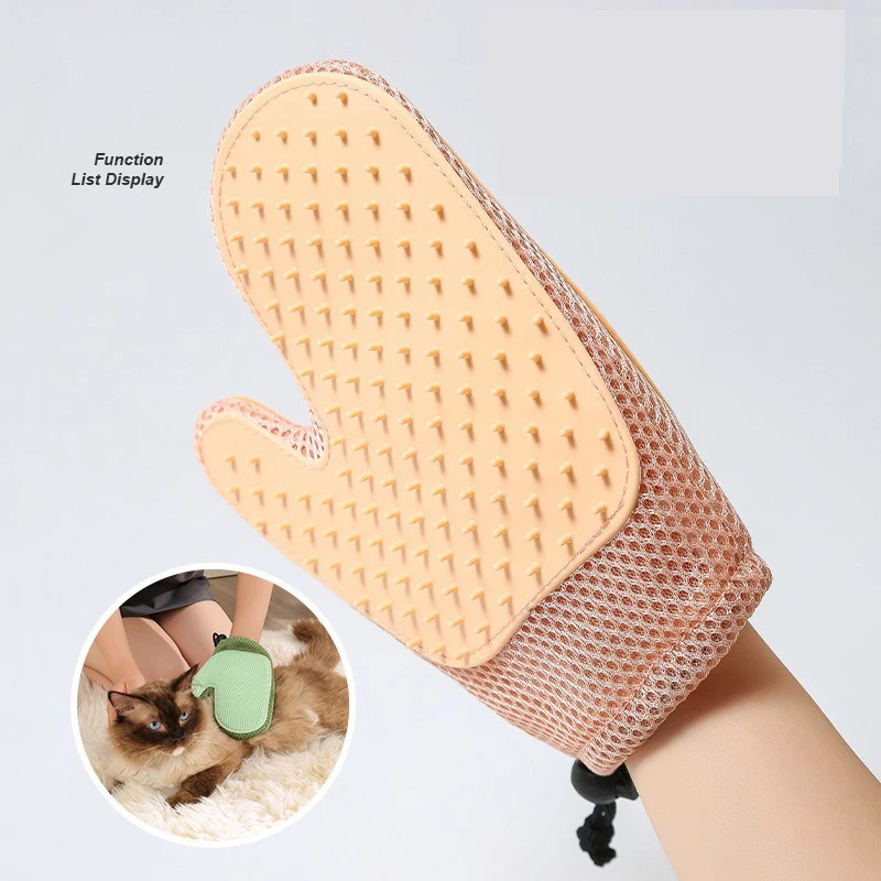 Guantes y cepillo para grooming