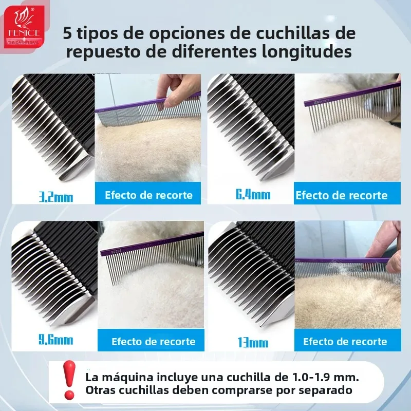 Cortapelos inalámbrico profesional para perros y gatos Fenice - imagen 2