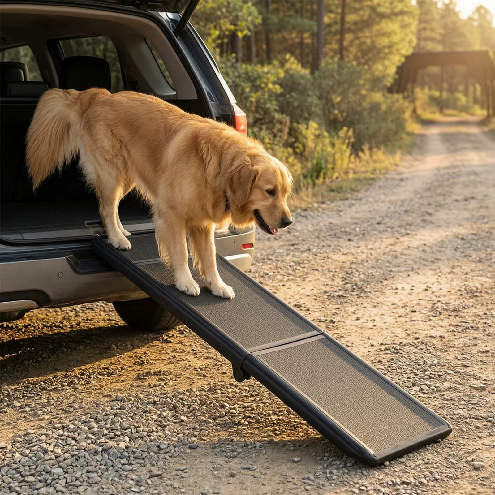 Rampa de coche para perros mayores, portátil, ligera y lavable - imagen 3