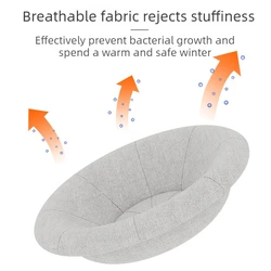 Cama redonda grande para gatos y perros – Nido cálido interior