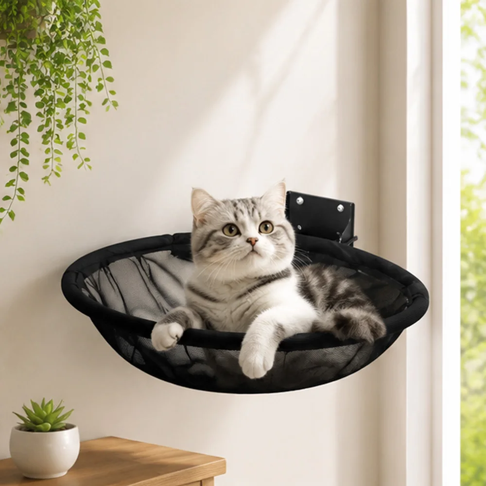 Hamaca para Gatos de Ventana – Percha Inalámbrica Plegable - imagen 3