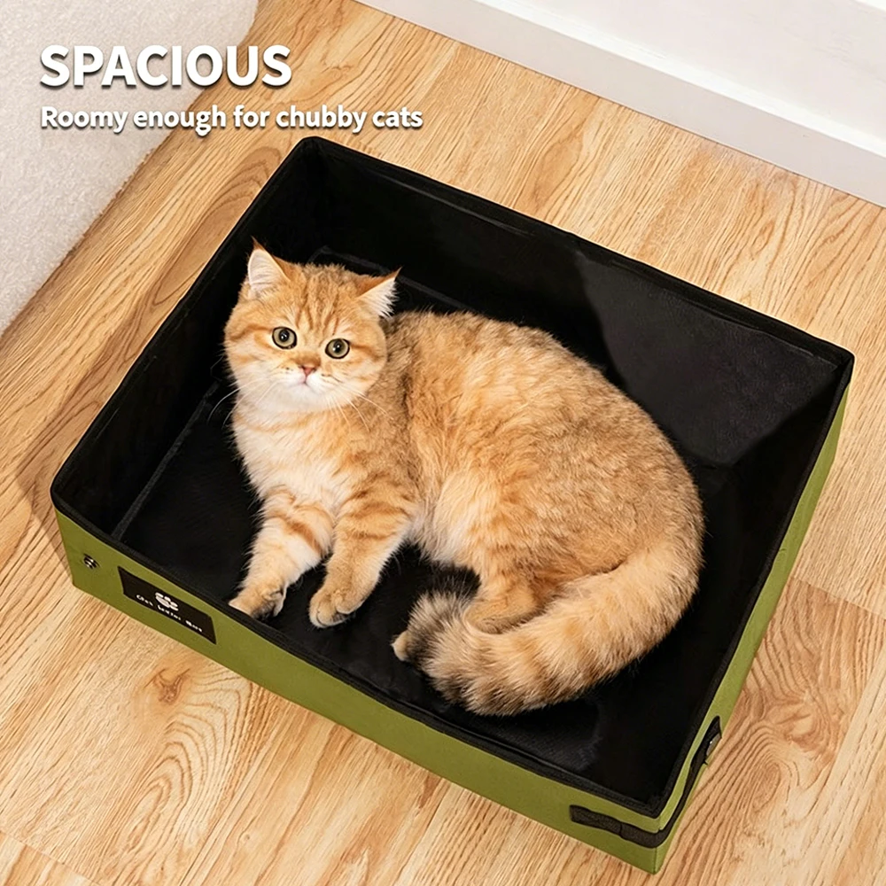 Caja de arena portátil para gatos y perros, bandeja impermeable - imagen 4
