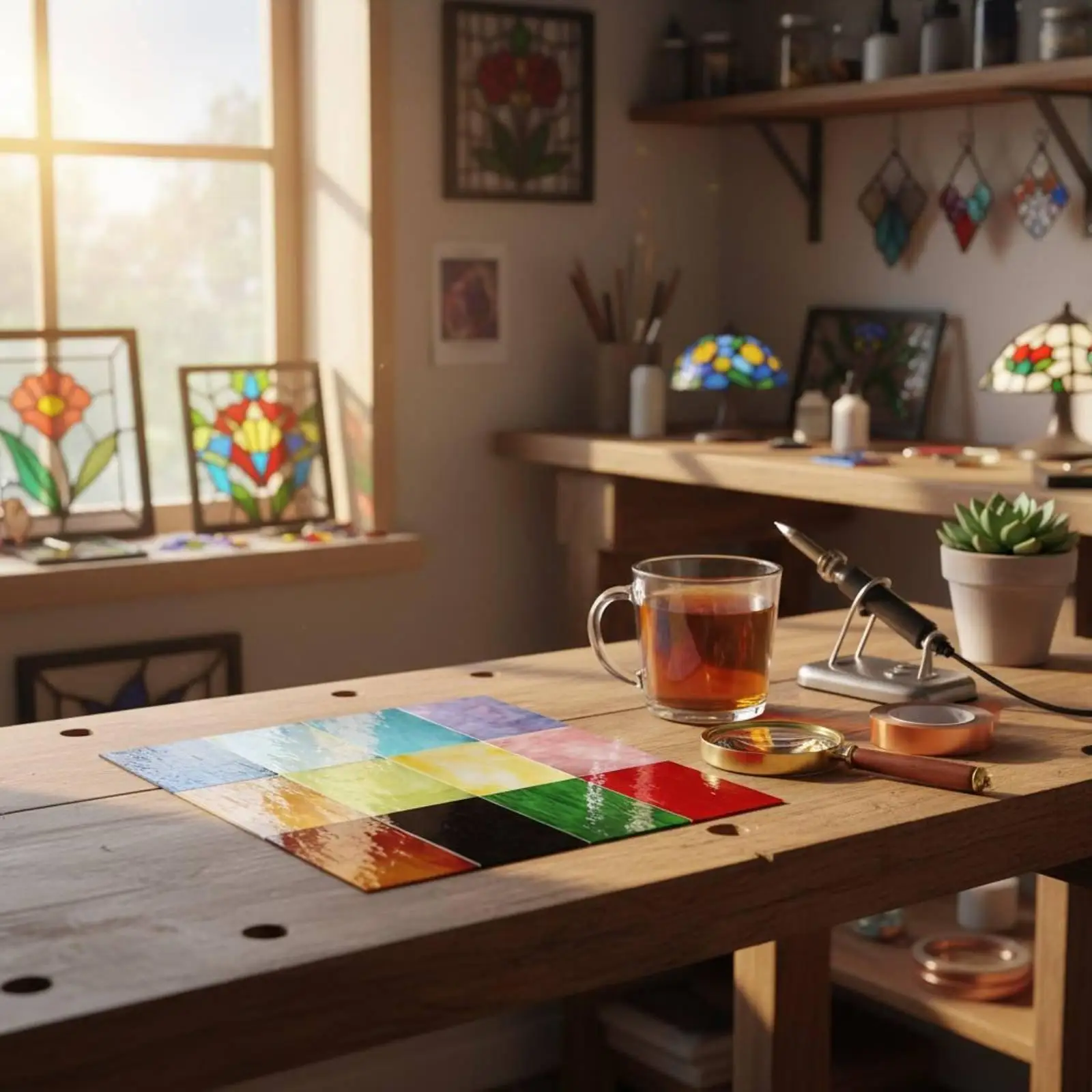 Láminas de Vidrio Multicolor – Juego Decorativo para Manualidades y Diseño - imagen 2