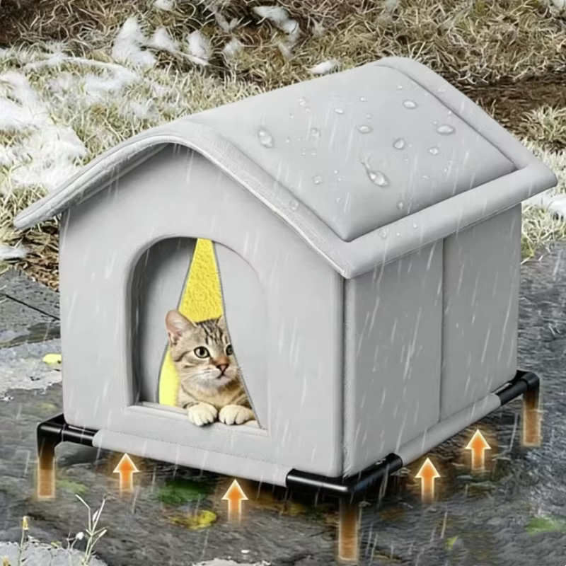 Colchoneta cama impermeable plegable fresca para gatos y perros - imagen 4