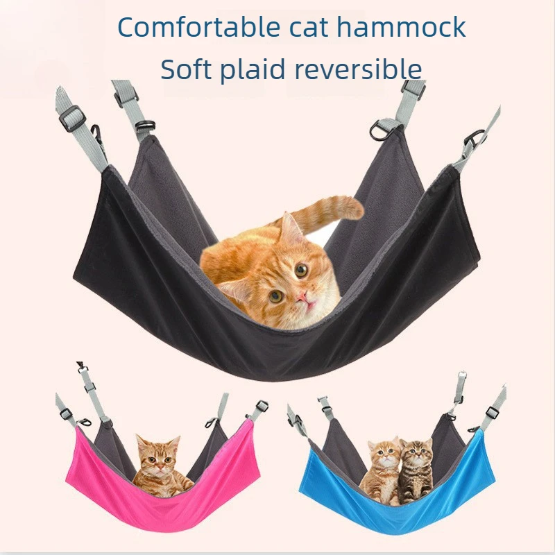 Hamaca colgante ajustable para gatos con cama lavable - imagen 4