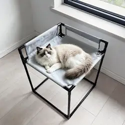 Cama ventana para perros y gatos con barandilla alta