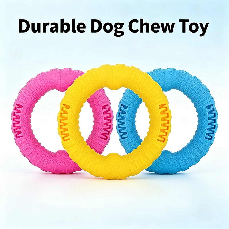 Anillo mordedor resistente para perros y cachorros – Juguete de tracción - imagen 2