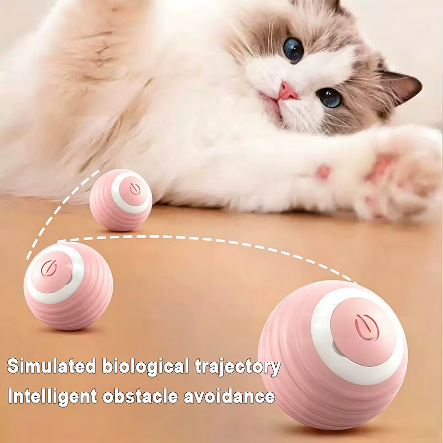 Pelota inteligente automática recargable por USB para gatos con catnip - imagen 2