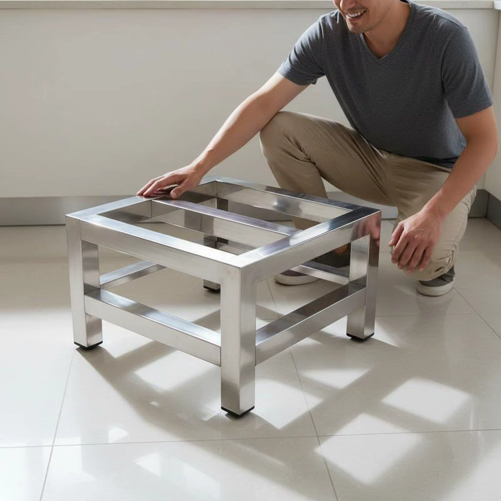 Base organizadora acero inoxidable para electrodomésticos y plantas - imagen 2