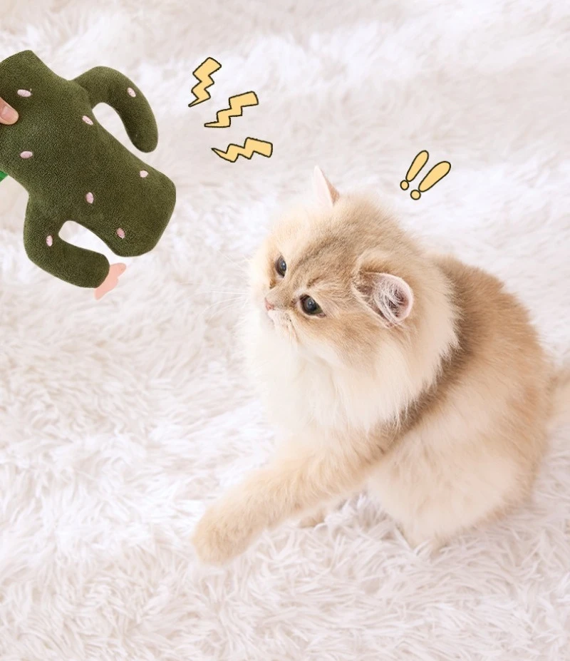 Juguete cactus peluche para gatos 2