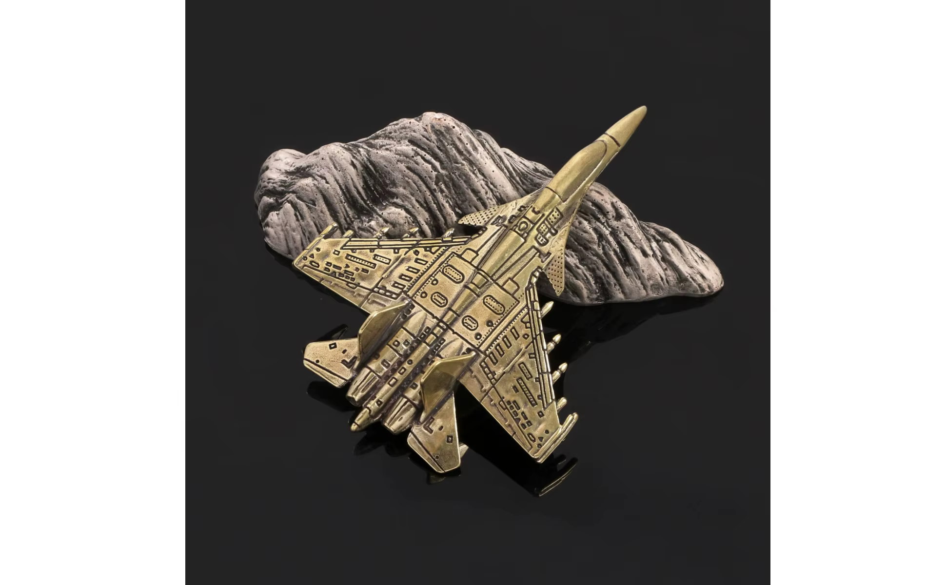 Figura de avión de latón coleccionable, modelo de combate vintage