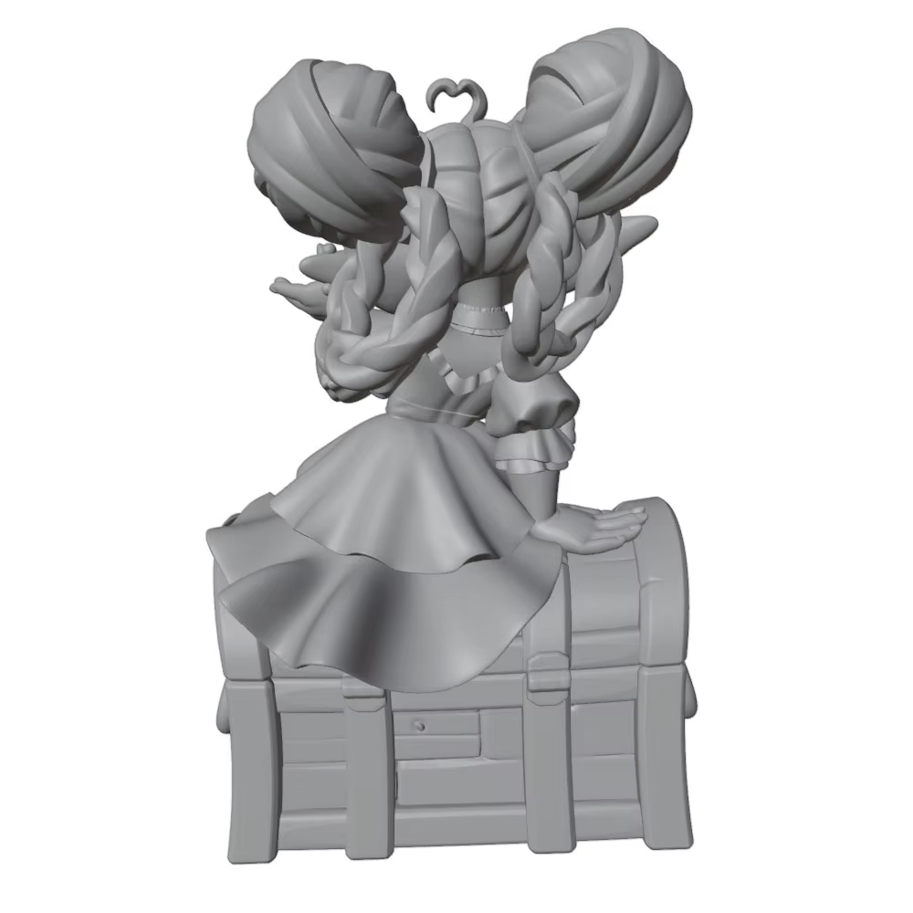 Figura miniatura 3D DIY sin pintar de personaje anime gris