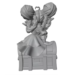 Figura miniatura 3D DIY sin pintar de personaje anime gris