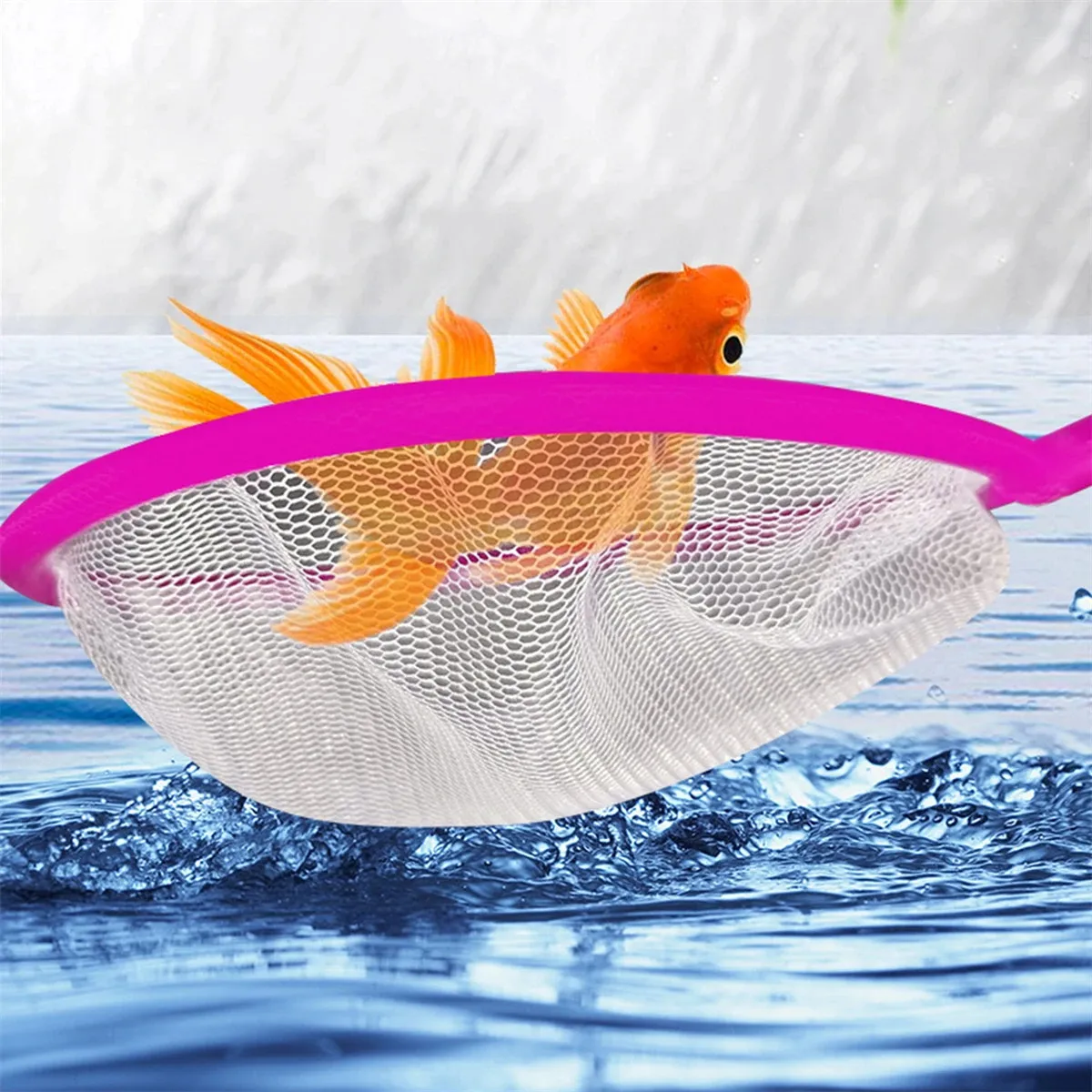 Red redonda portátil para acuario – Red para pescar peces - imagen 2