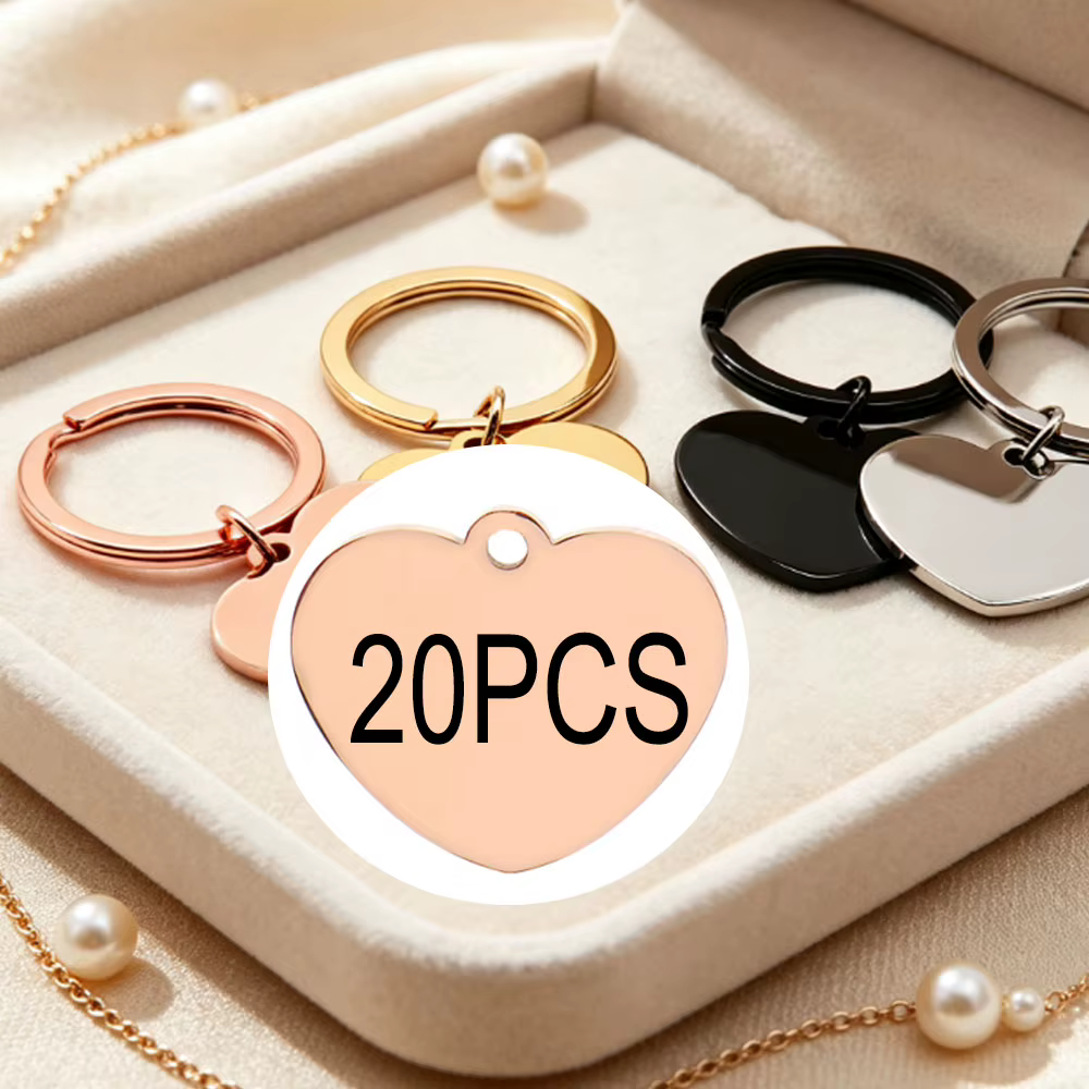Placas identificación personalizadas para perro – Corazón acero inoxidable - imagen 4
