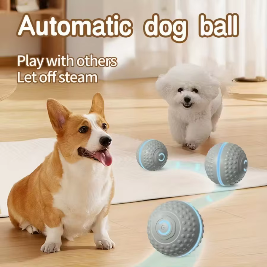 Pelota interactiva automática para perros y gatos, recargable por USB - imagen 2