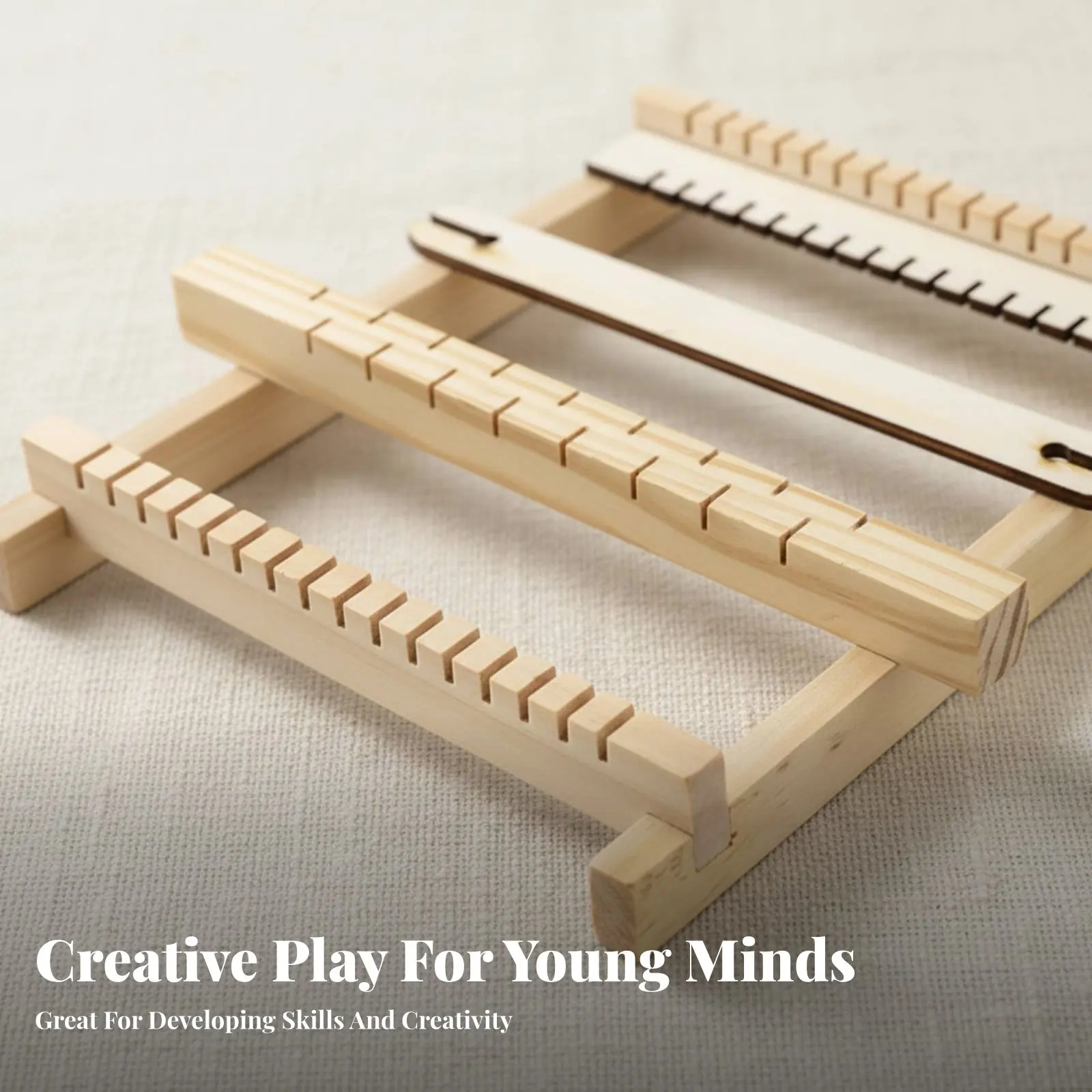 Juguetes para gatos y perros: kit telar de madera educativo - imagen 2