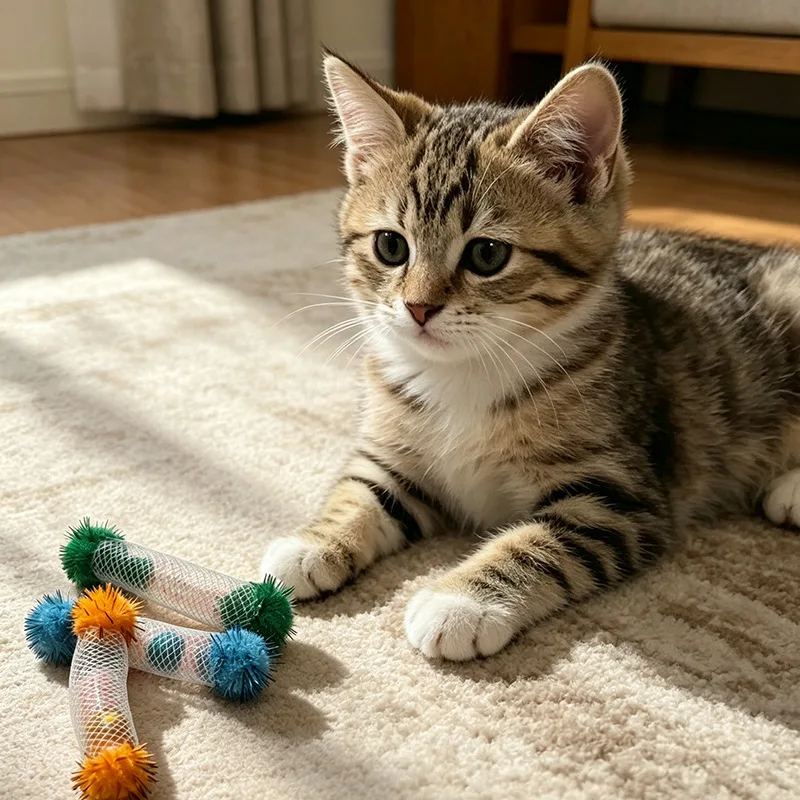 Pack juguetes felpa con forma de champiñón para gatos