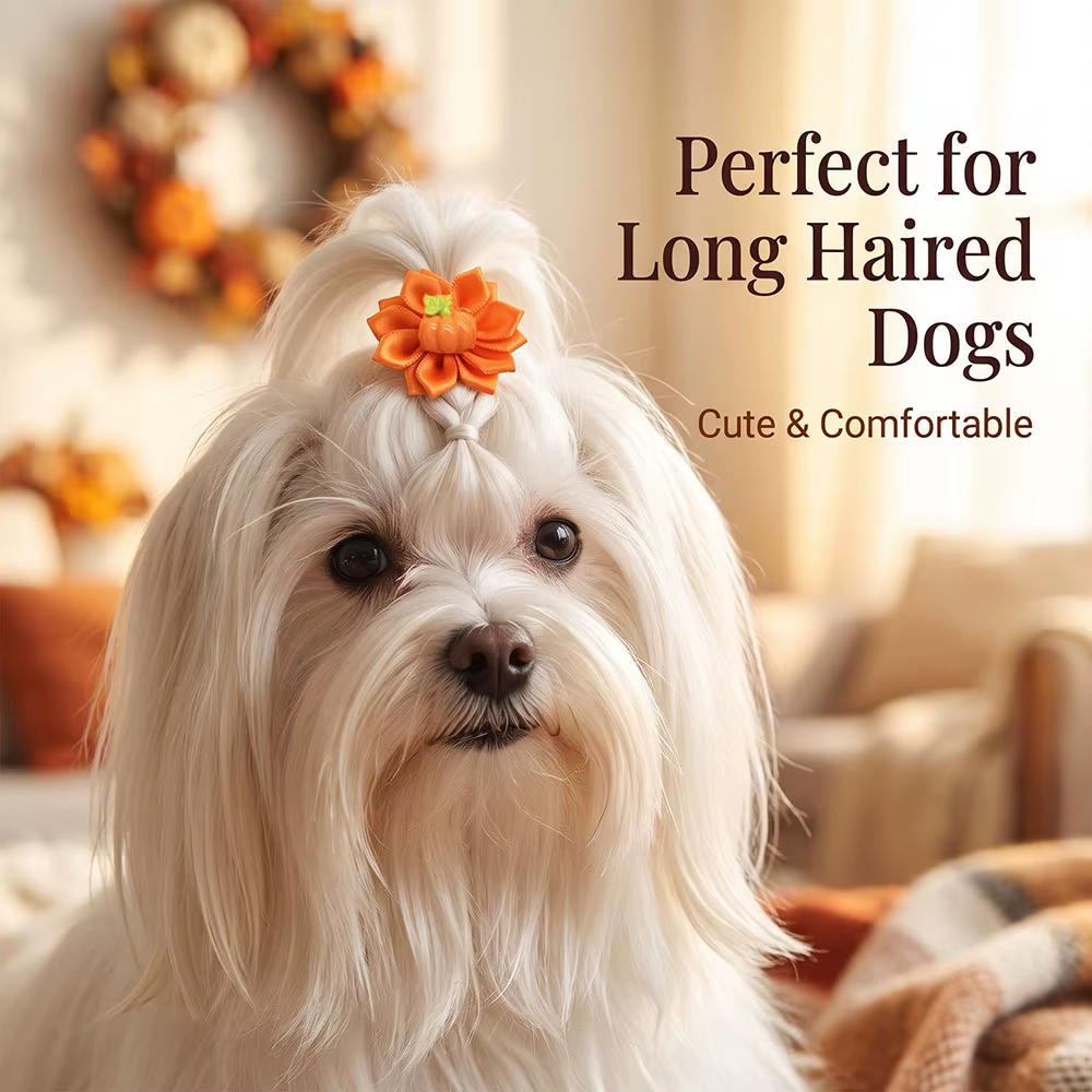 Lazos para el pelo de perro con forma de flor