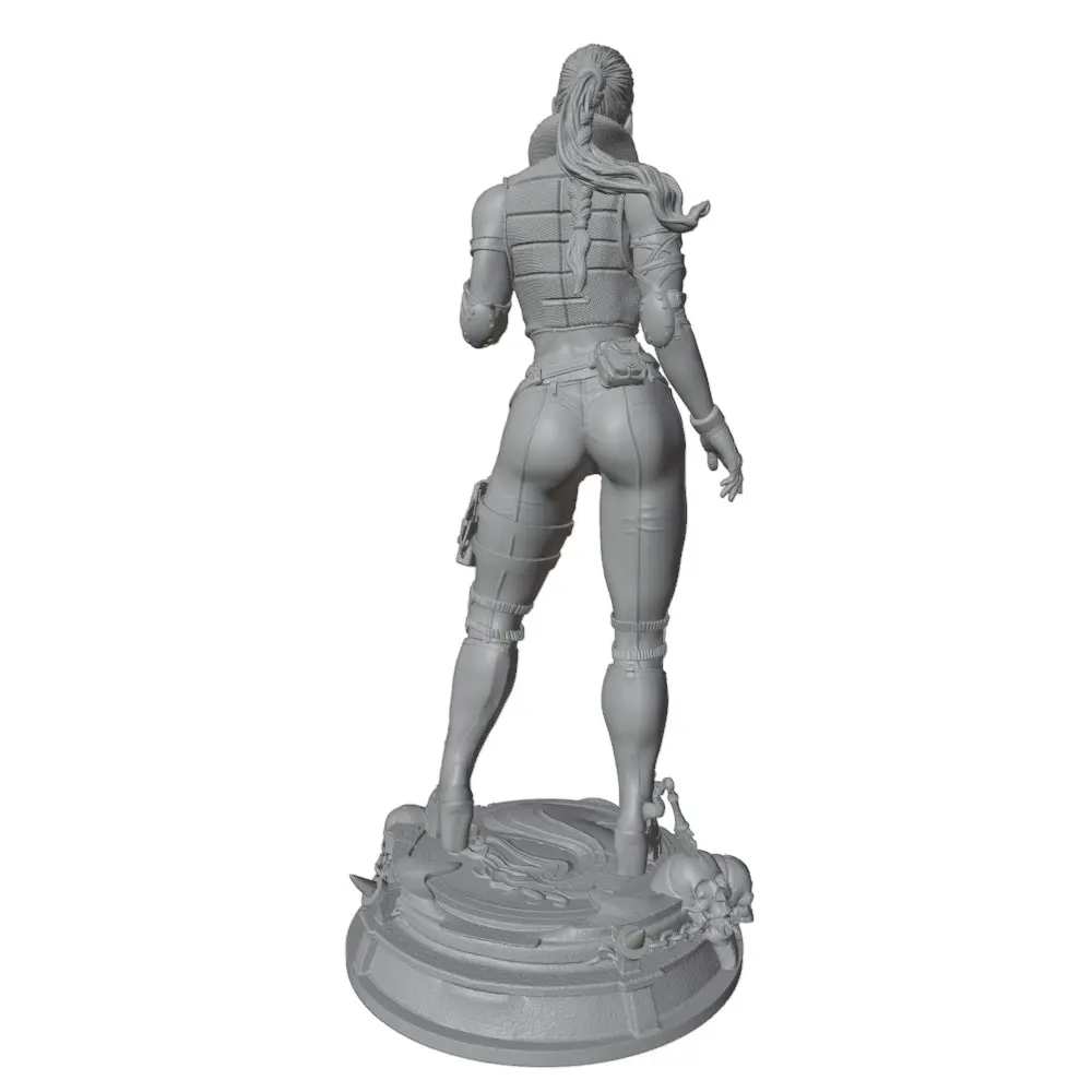 Figura coleccionable gris impresa en 3D, DIY sin pintar ni montar