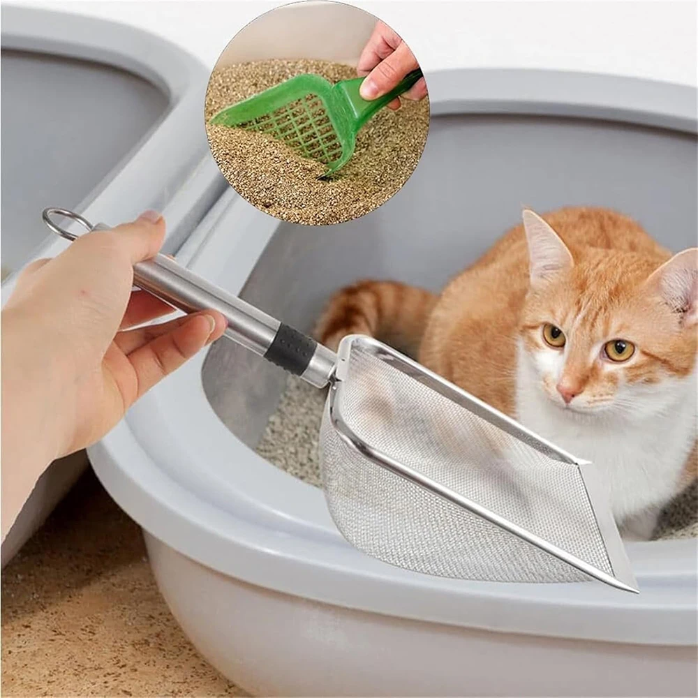 Pala para arena de gatos acero inoxidable – Resistente al óxido - imagen 5