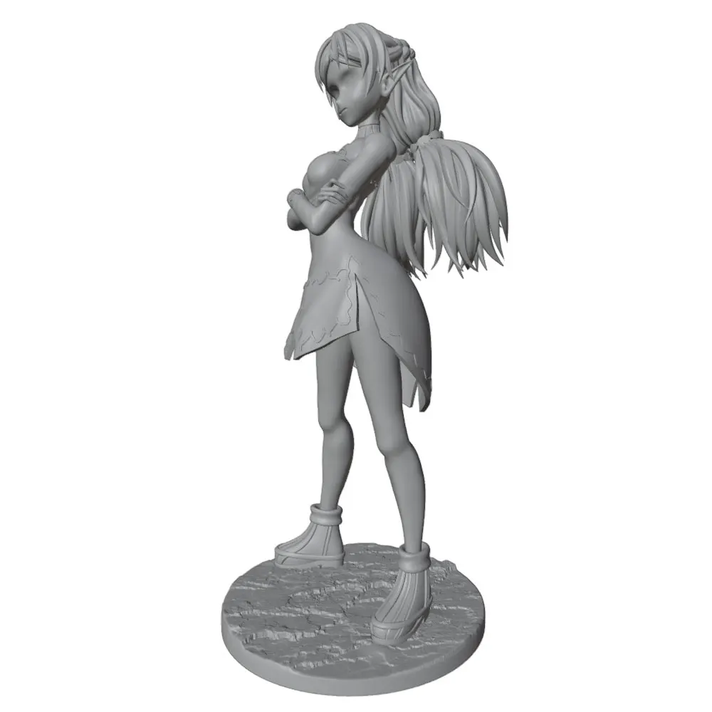 Figura femenina de resina, miniatura 3D sin pintar - imagen 2