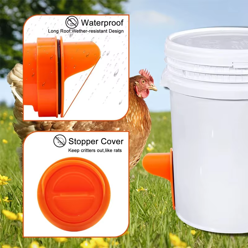 Comedero por gravedad antiderrames para pollos y patos - imagen 5