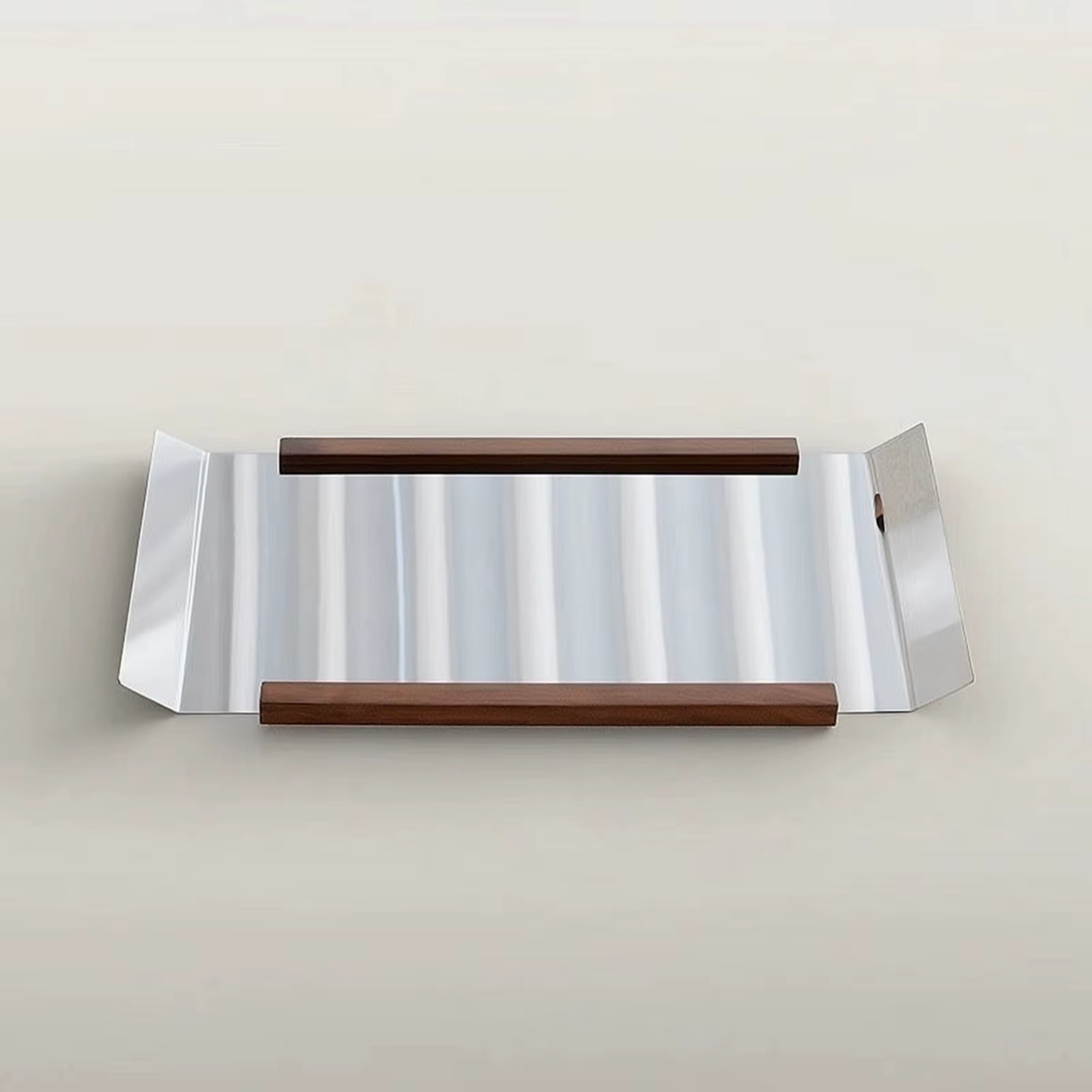 Bandeja acero inoxidable con espejo para gatos y perros mesa