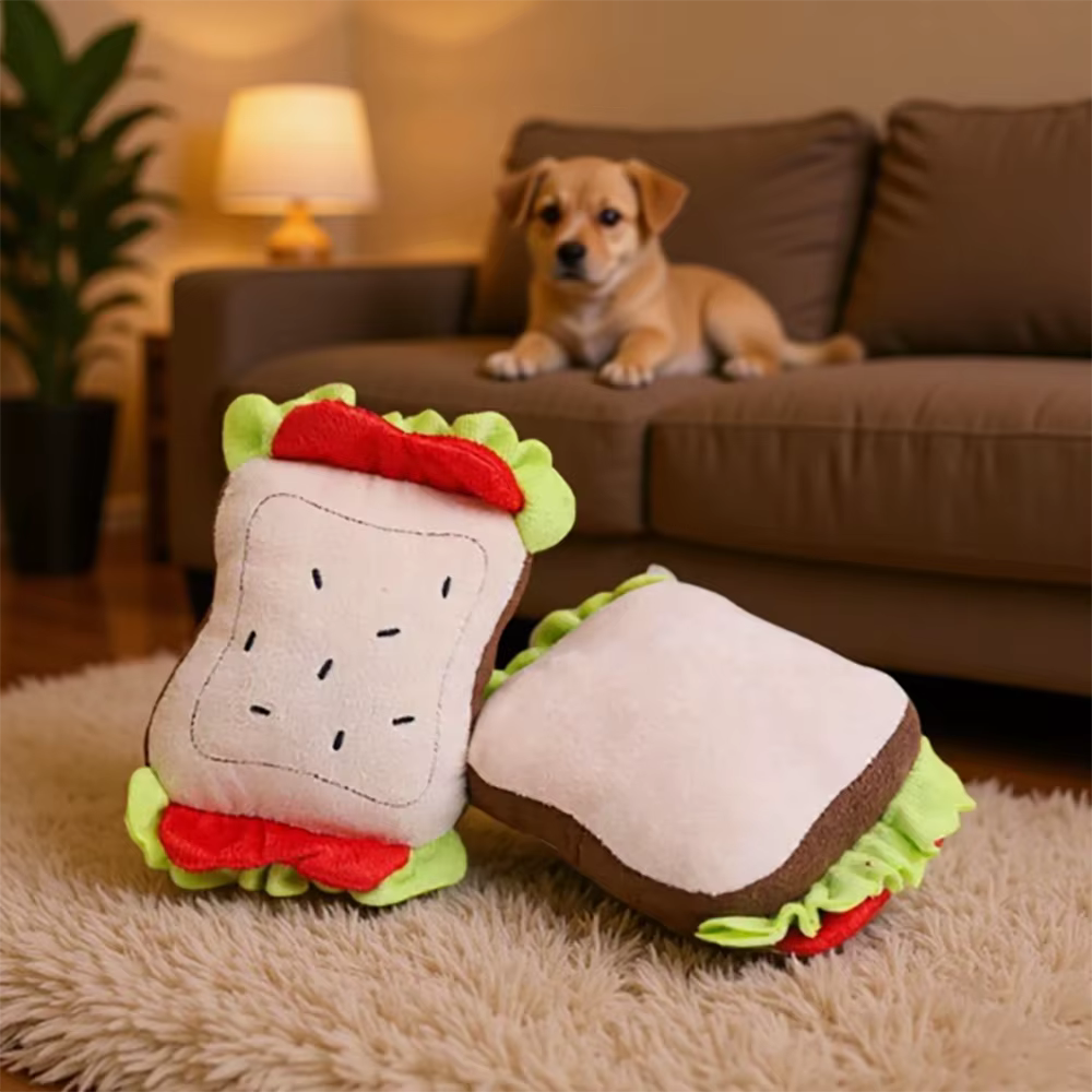 Juguete chirriante con forma de hueso de patata