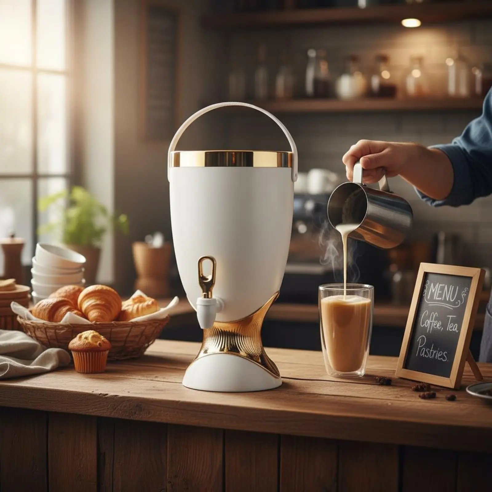Dispensador térmico para bebidas con grifo y grane capacidad, fácil limpieza - imagen 5