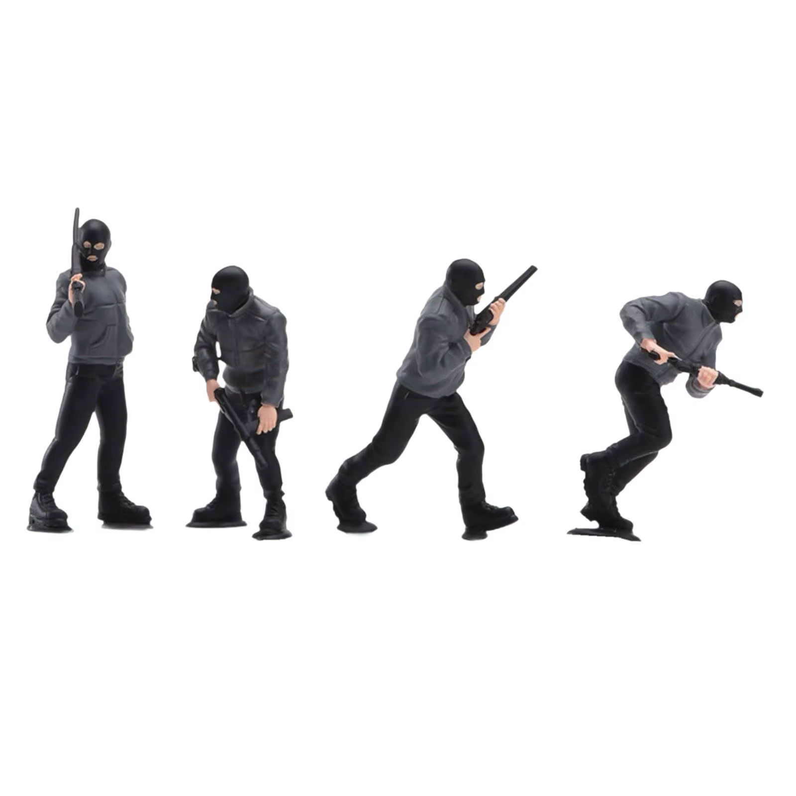 Figuras en miniatura de bandidos enmascarados para diorama - imagen 2