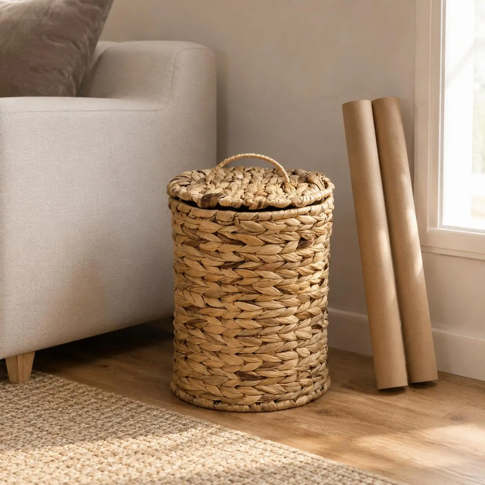 Cesto basura tejido mini para gatos y perros - imagen 2