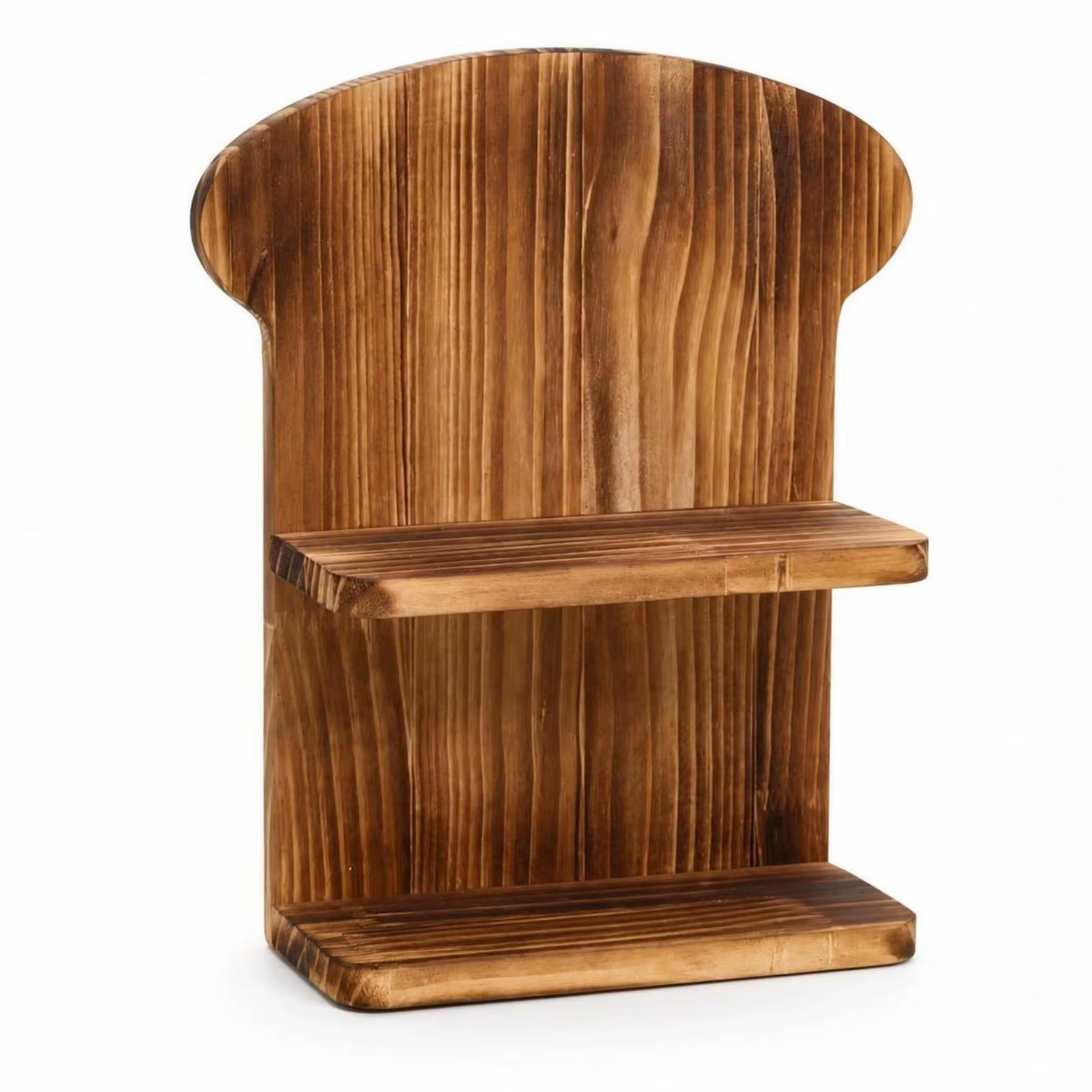 Estante de Pared para Gatos – Dos Niveles Madera Veteada - imagen 2