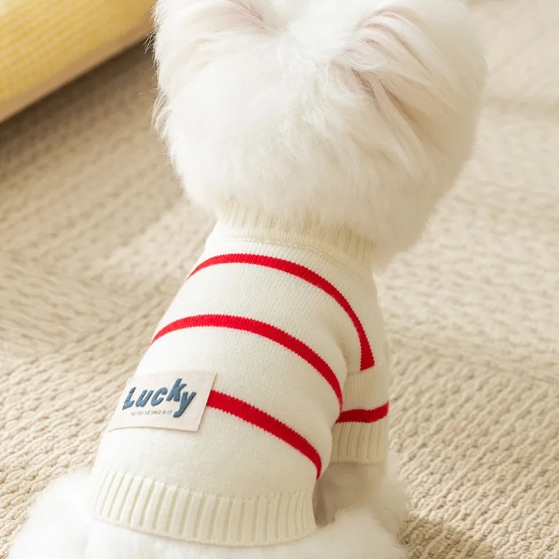 Jersey cálido de invierno a rayas para perros y gatos - imagen 4