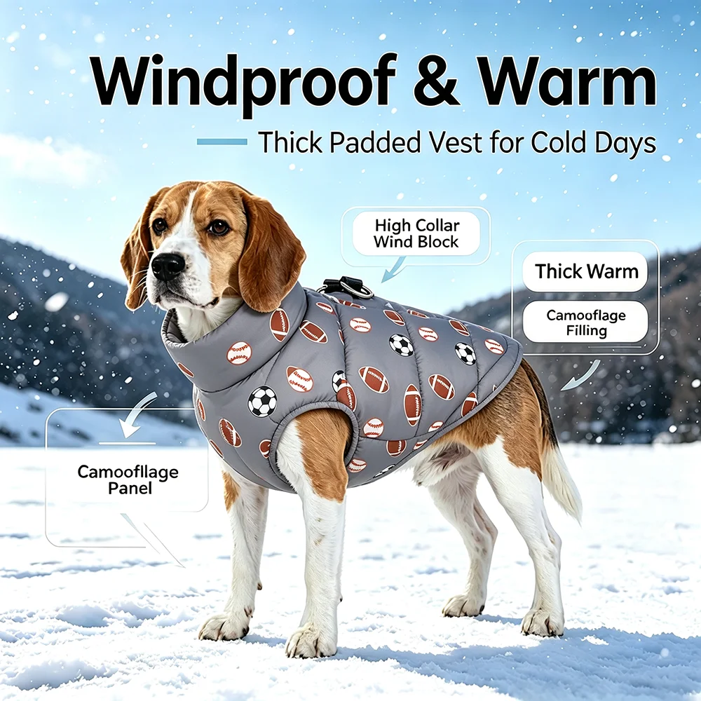 Chaqueta impermeable para perros y gatos 2 patas con estampado