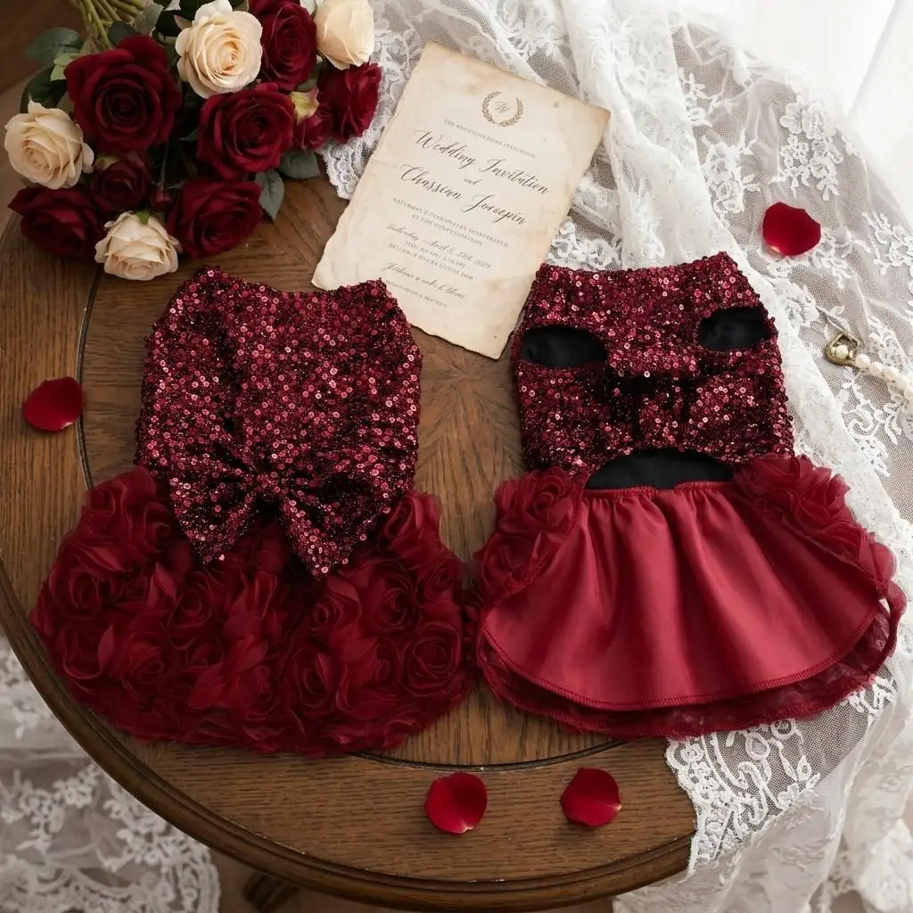 Mascota con vestido elegante listo para la fiesta