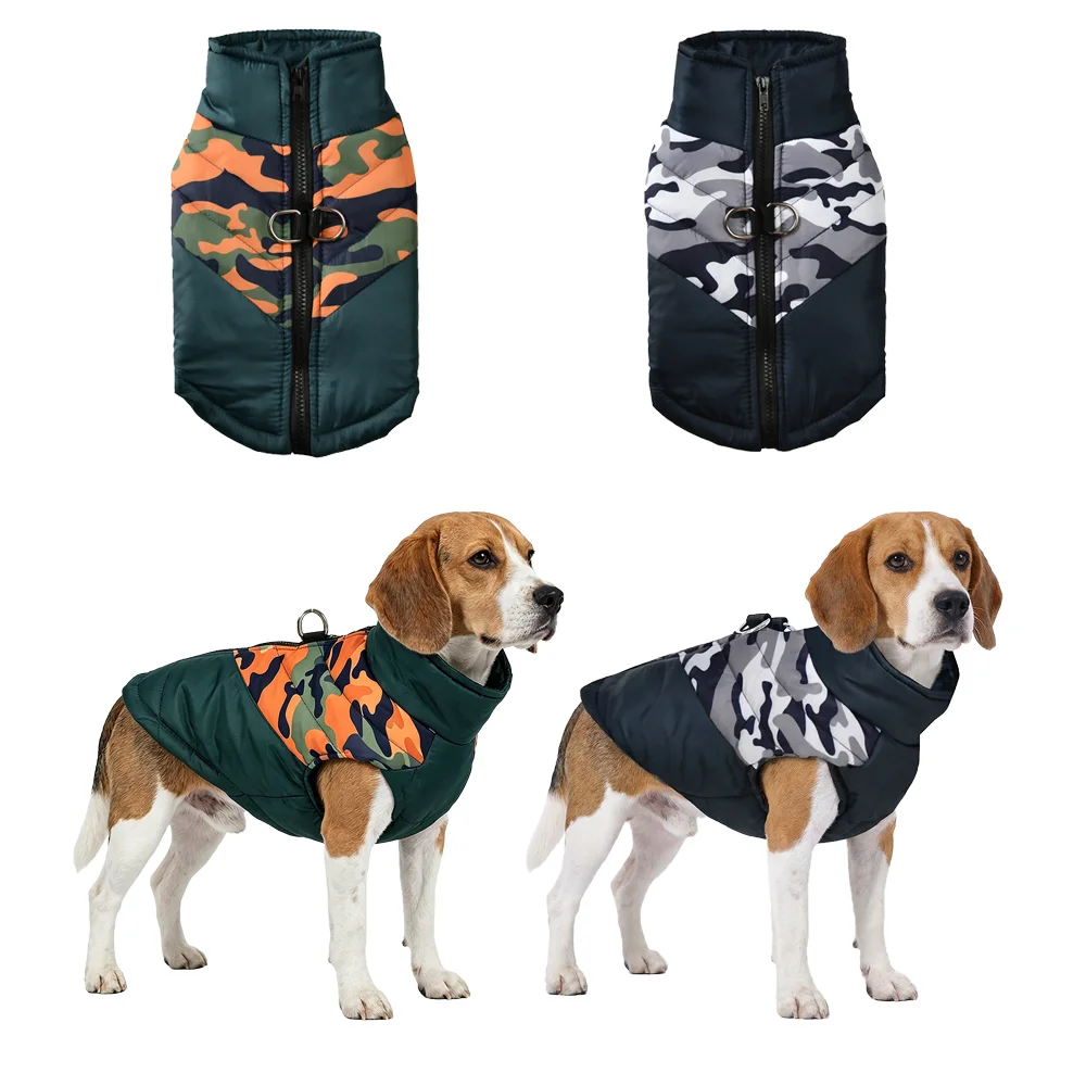 Chaqueta impermeable invierno camuflaje para perros Chihuahua Bulldog - imagen 2